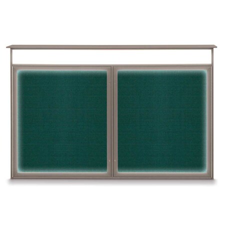 United Visual Products Open Faced Traditional Rounded Corkboard UV647ARC-SATIN-CINNABA